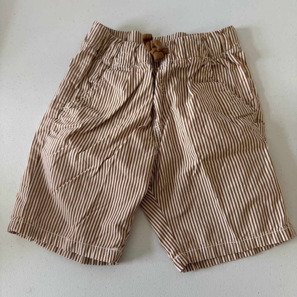 Like New H&M Striped Brown and White Shorts US KIDS SZ 6